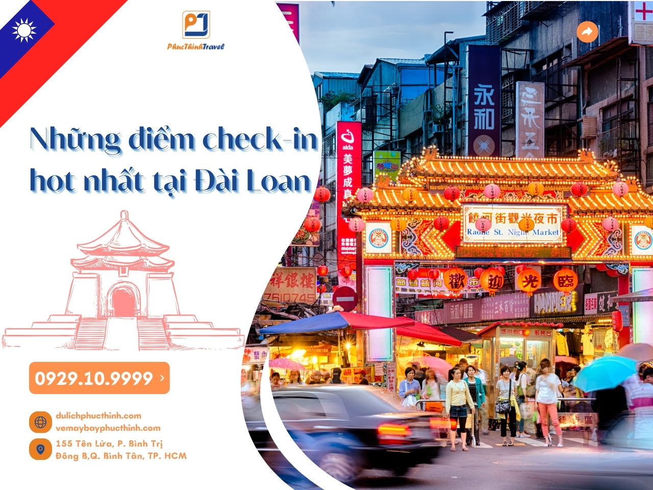 điểm du lịch đài loan vé máy bay đi đài loan
