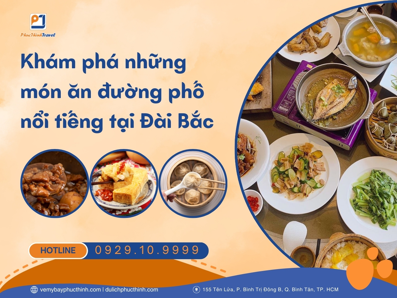 ẩm thực đài bắc vé máy bay phúc thịnh